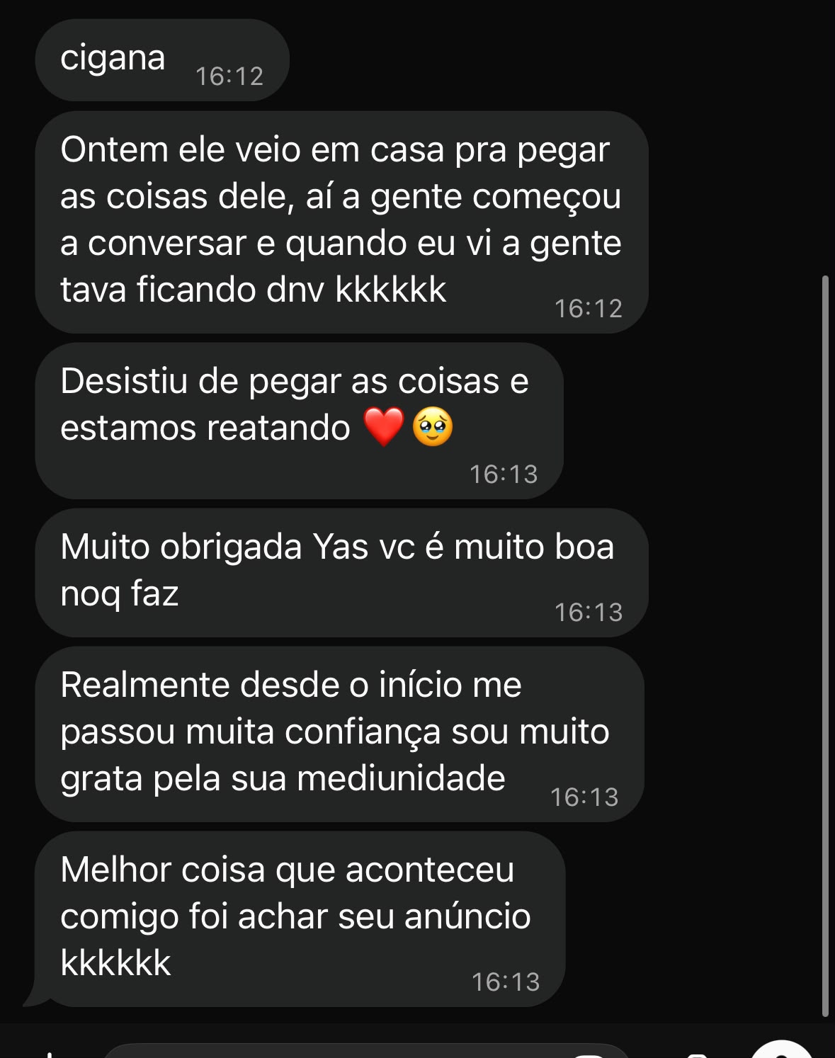 Depoimento de cliente 1